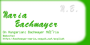 maria bachmayer business card